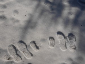 Playing around with our foot prints.