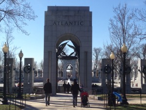 One of the World War 2 memorial arches.
