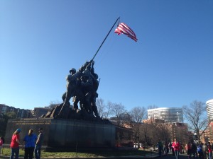 The Iwo Jima Memorial.