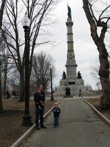 The Soldiers and Sailors Monument.
