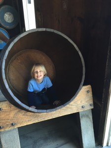 Tate in a barrel!