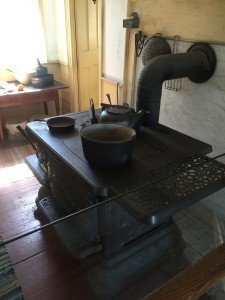Cast Iron Stove that can either burn wood or coal.